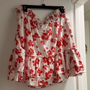 J Crew Factory Ruffled Smocked Waist Mini, size 2X